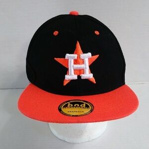 Houston Astros Men's Black and Orange Snapback Cap *NWT*